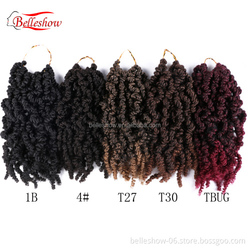 Hot sell Passion Twist Hair Soft Bomb Twist Curly Crochet Hair Ombre Colors Synthetic Fluffy Pre-twisted Spring twist